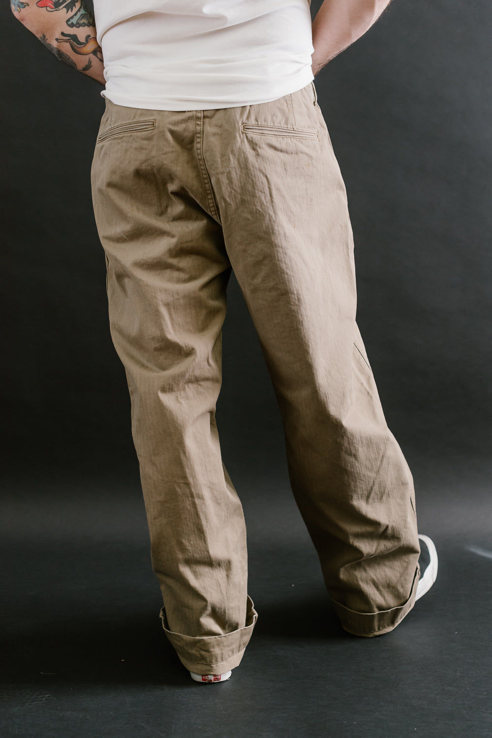 1201-24B - M-42 HBT Trousers - O.D. Hand Vintaged