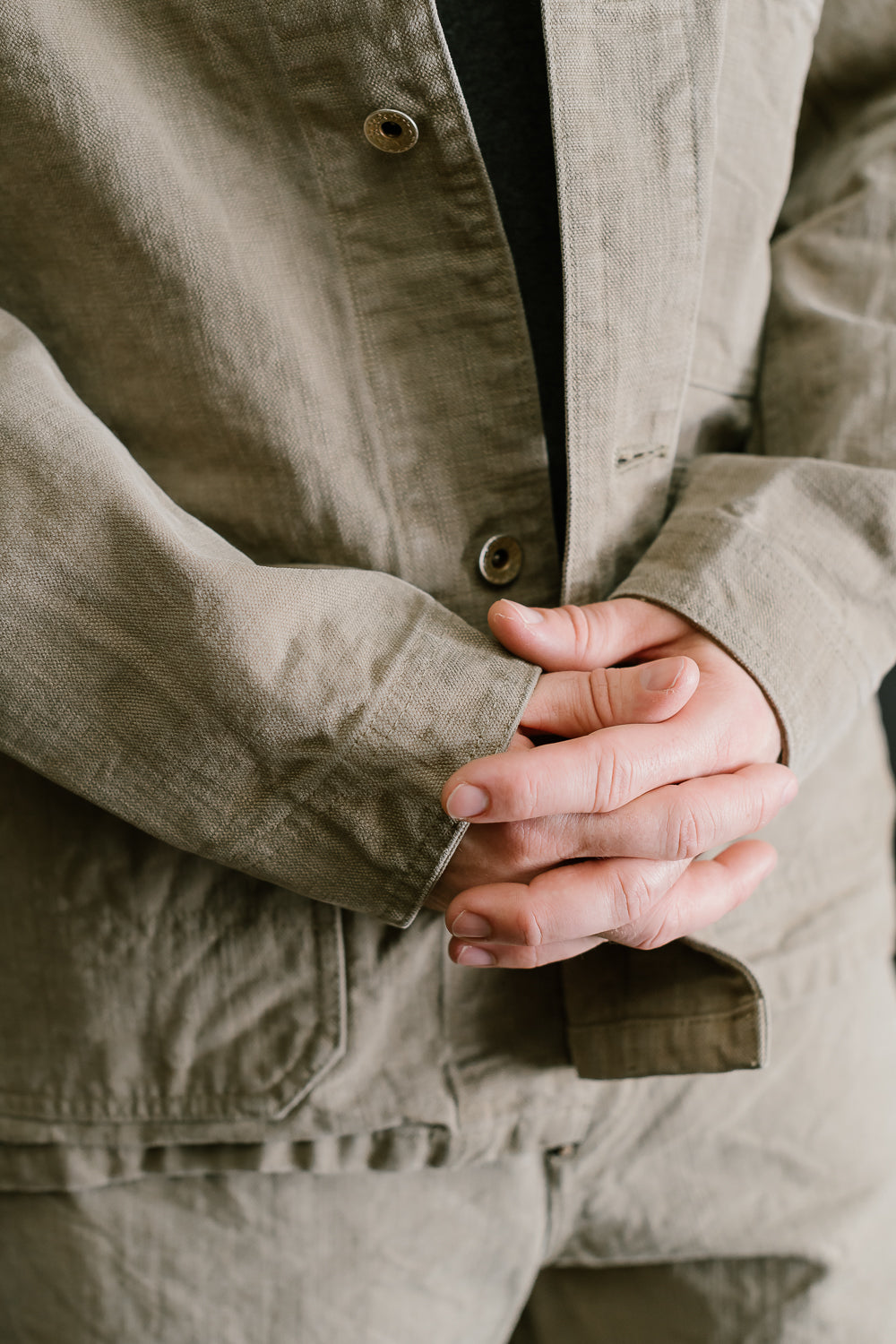 2015-8 - 14oz Sulfur Dye Heavy Oxford Chore Jacket - Olive Drab