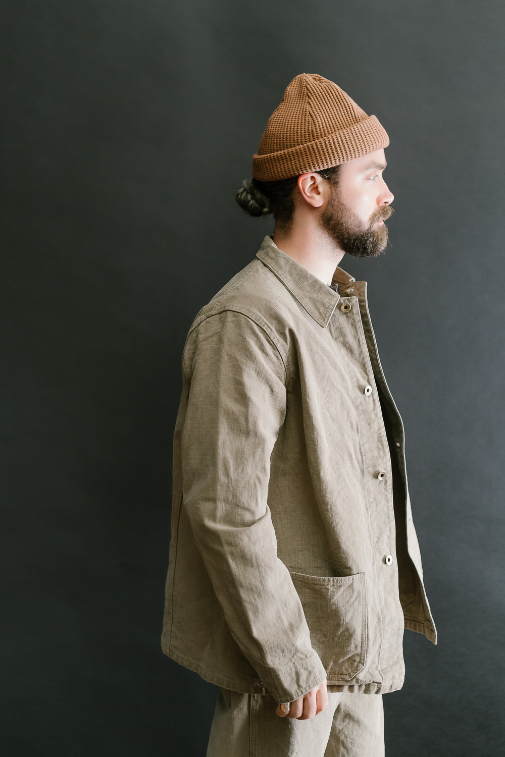 2015-8 - 14oz Sulfur Dye Heavy Oxford Chore Jacket - Olive Drab