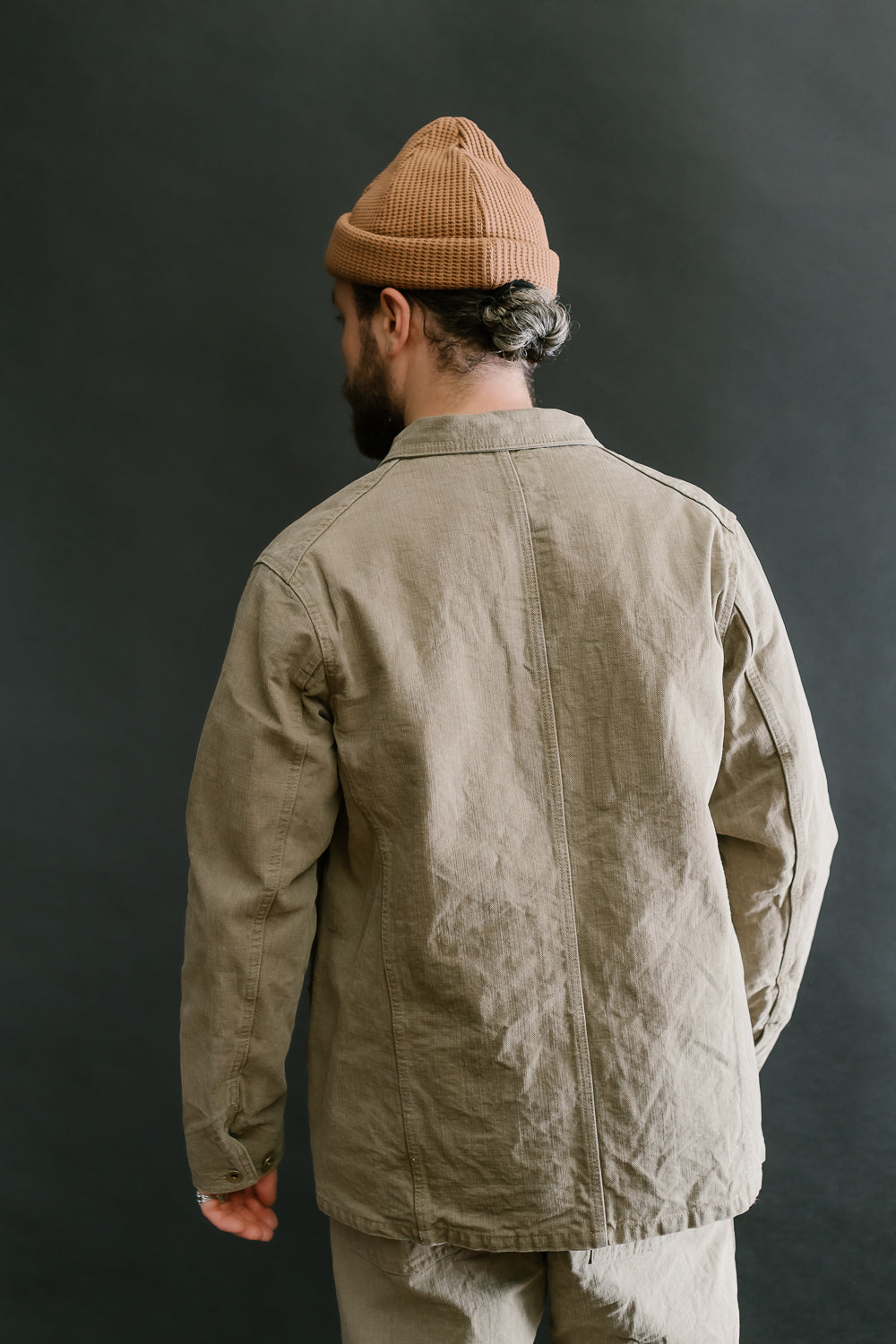 2015-8 - 14oz Sulfur Dye Heavy Oxford Chore Jacket - Olive Drab