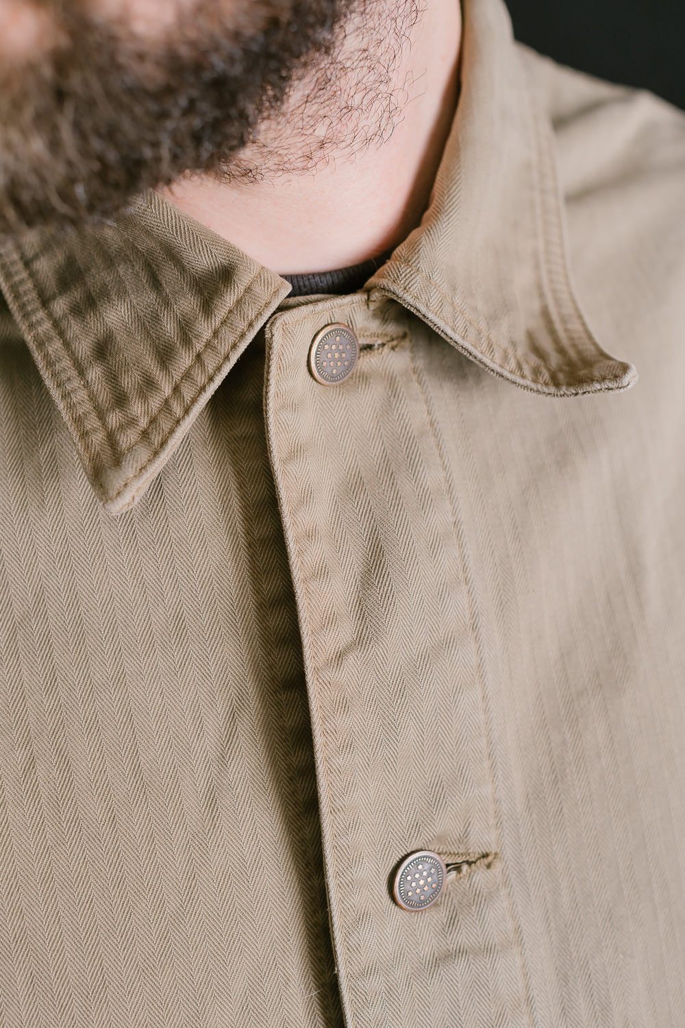 2015-9 - HBT Military Chore Jacket - Olive Drab