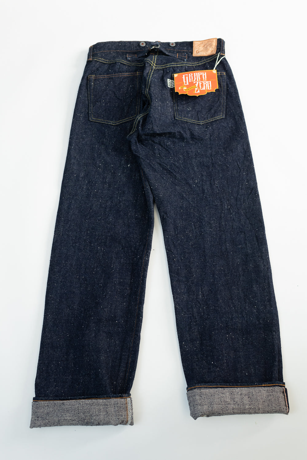 GZ-15HRJ-0510NP - 15oz Nep Yarn Heritage Fit Cinch Back Selvedge Jeans - Indigo