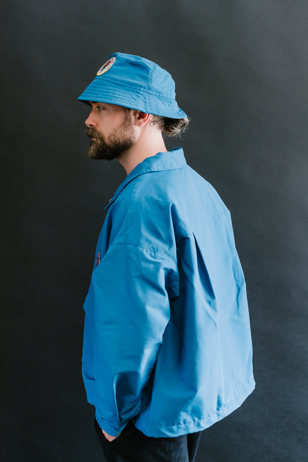 Boxy Swing Jacket - Tales Of The Balearic Age - Blue Water