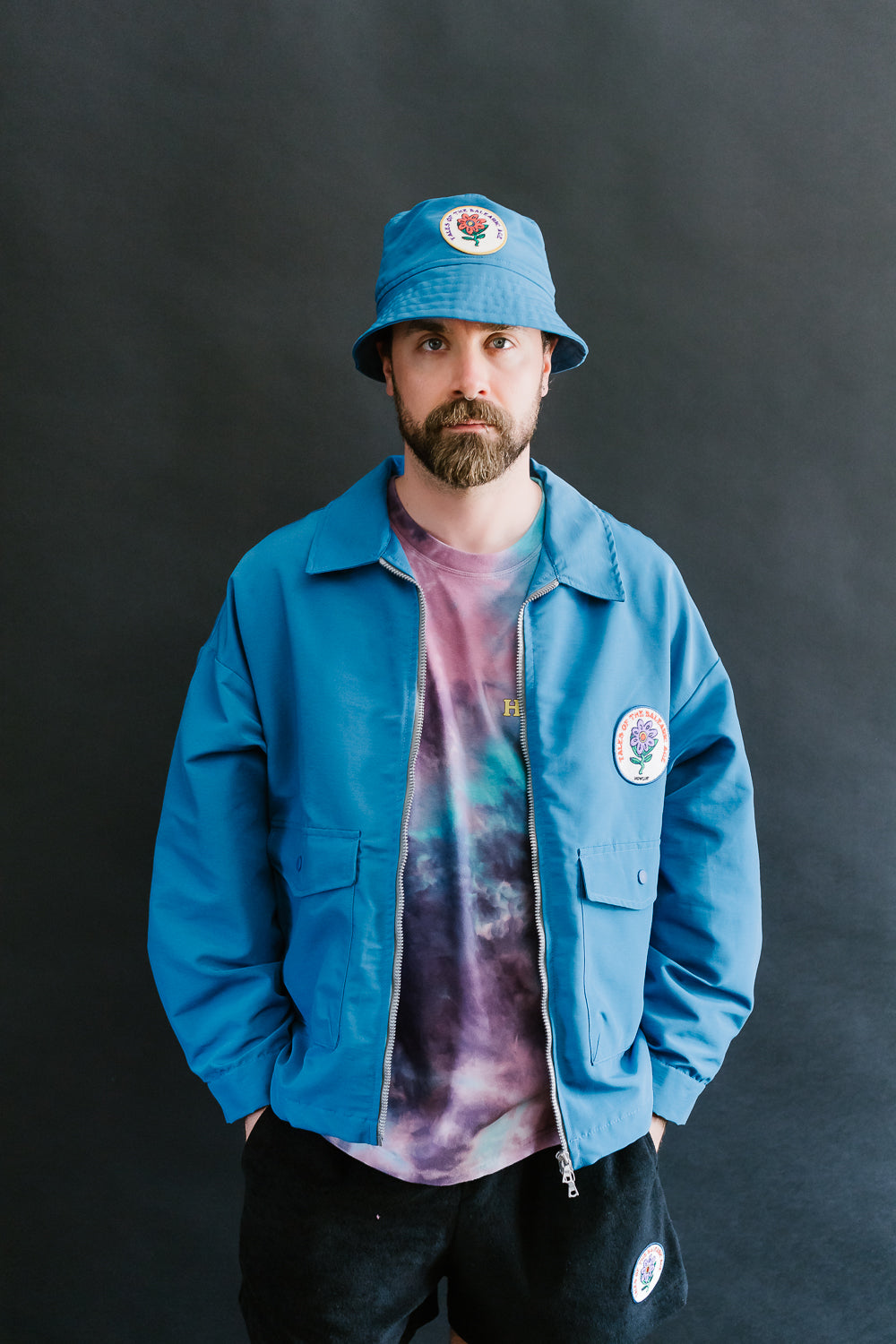 Boxy Swing Jacket - Tales Of The Balearic Age - Blue Water