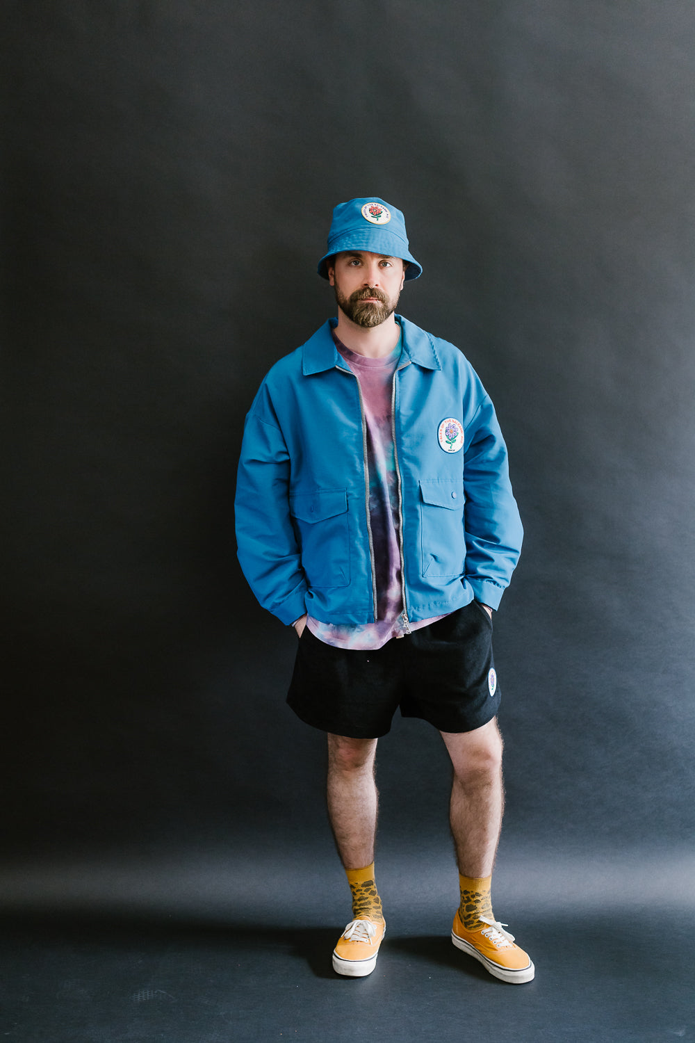 Boxy Swing Jacket - Tales Of The Balearic Age - Blue Water