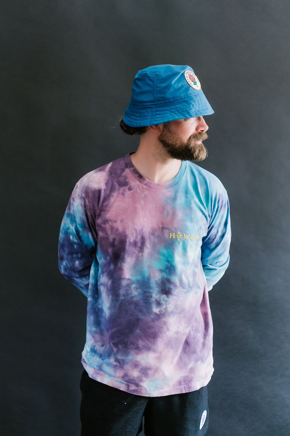 Howlin' Tie Dye T-Shirt Long Sleeve - Night Mix