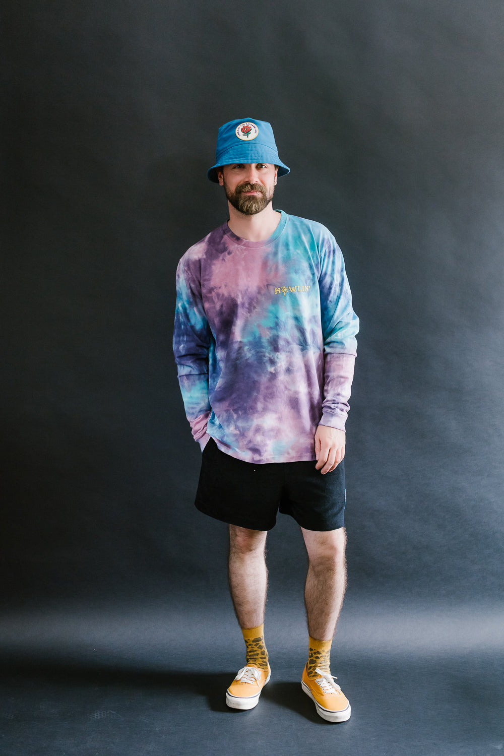 Howlin' Tie Dye T-Shirt Long Sleeve - Night Mix