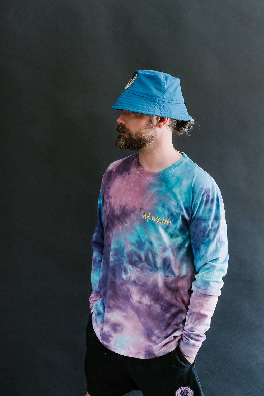 Howlin' Tie Dye T-Shirt Long Sleeve - Night Mix