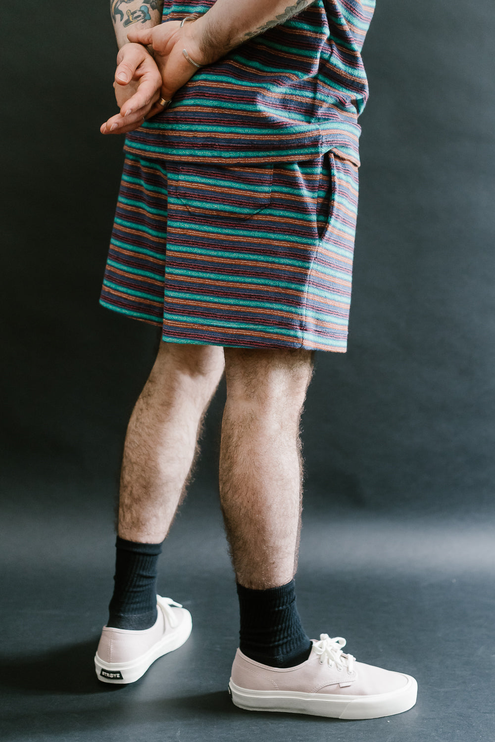 Towel Shorts Stripe - Blue Moon