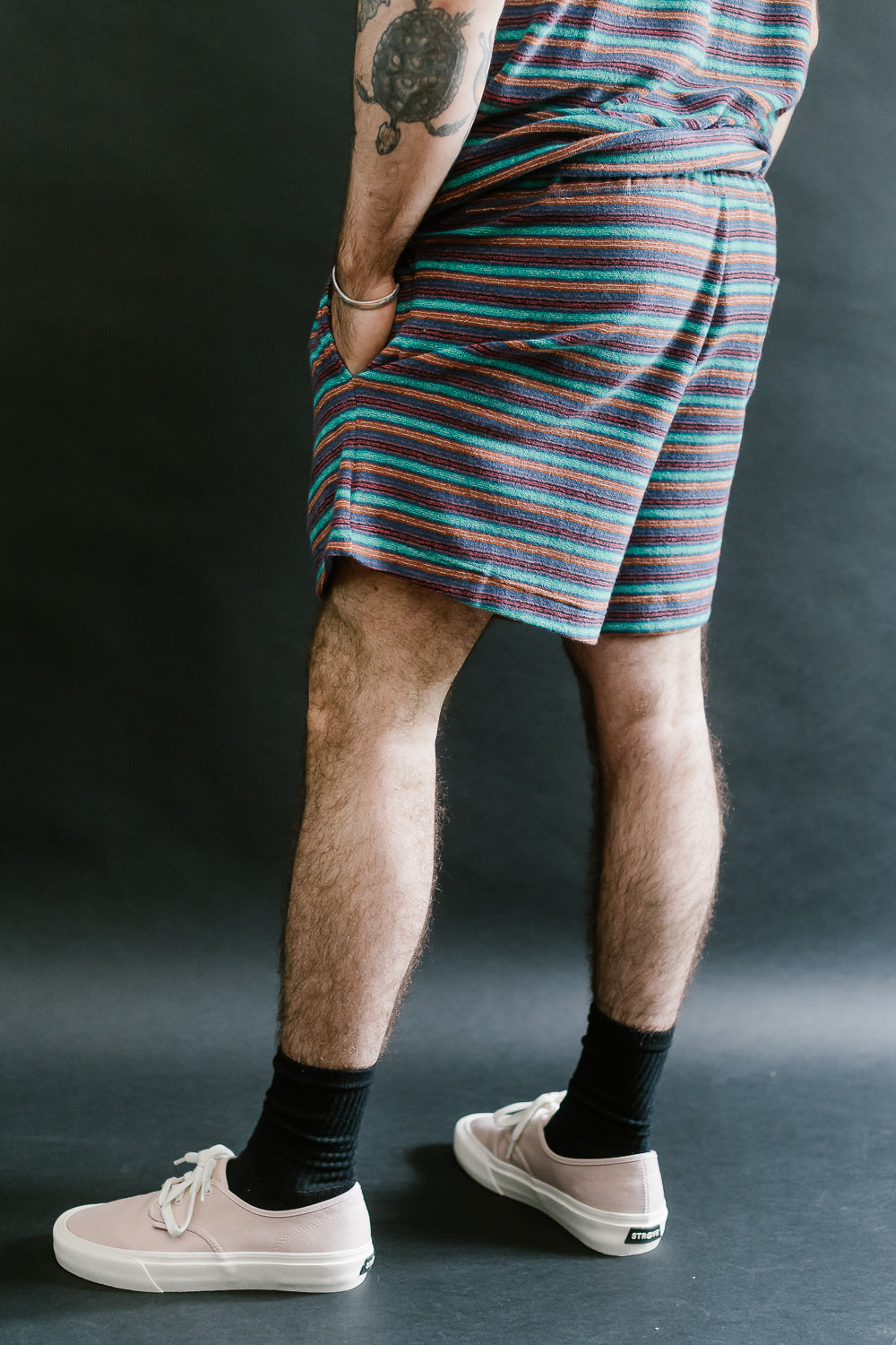 Towel Shorts Stripe - Blue Moon