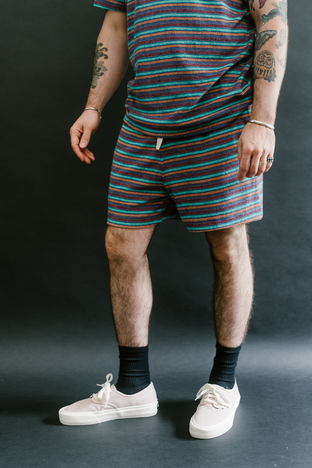 Towel Shorts Stripe - Blue Moon