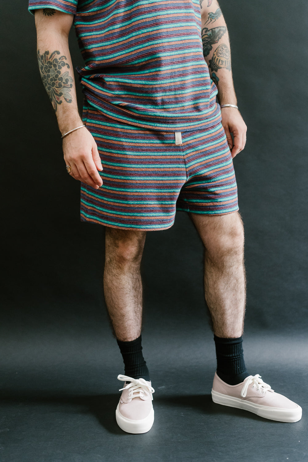 Towel Shorts Stripe - Blue Moon