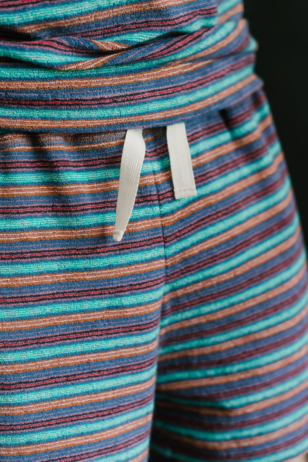 Towel Shorts Stripe - Blue Moon