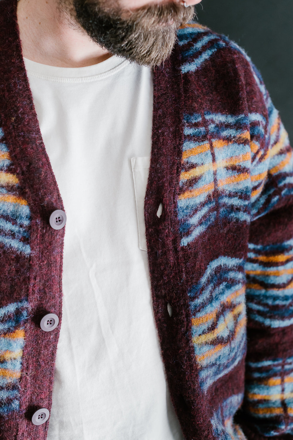 Out of this World Cardigan - Bordeaux