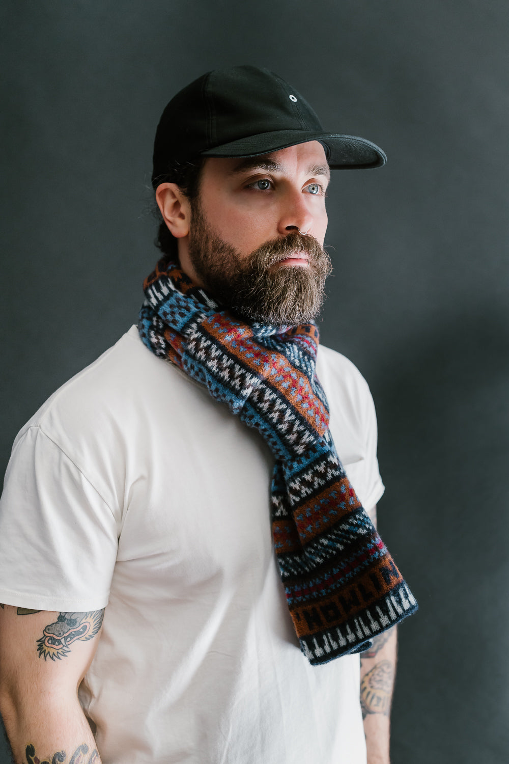 Piano Scarf - Navy