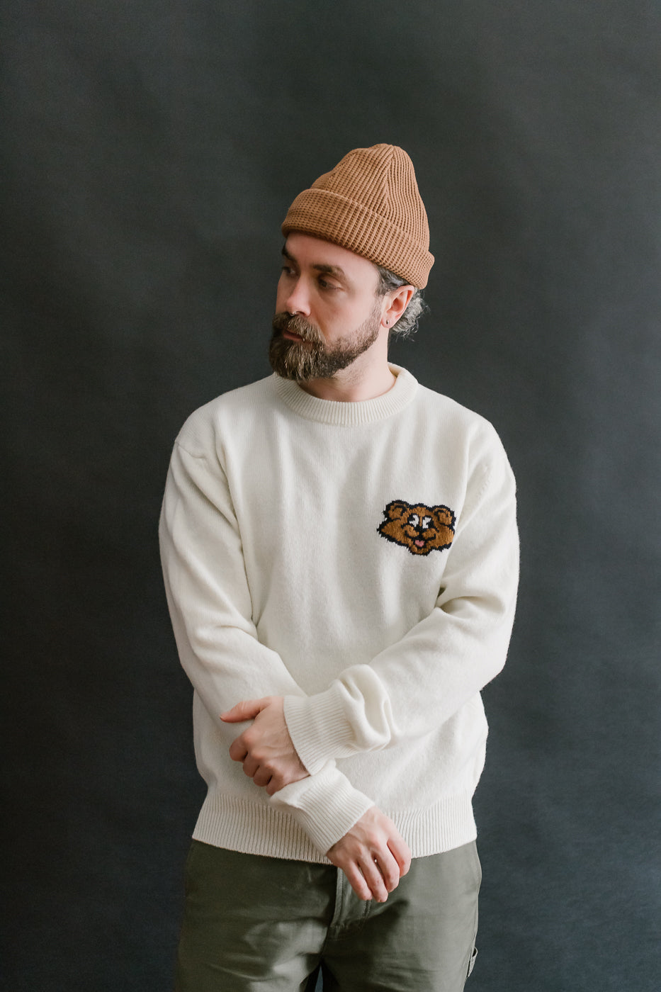 Real Shaggy Bear Pullover - Ecru