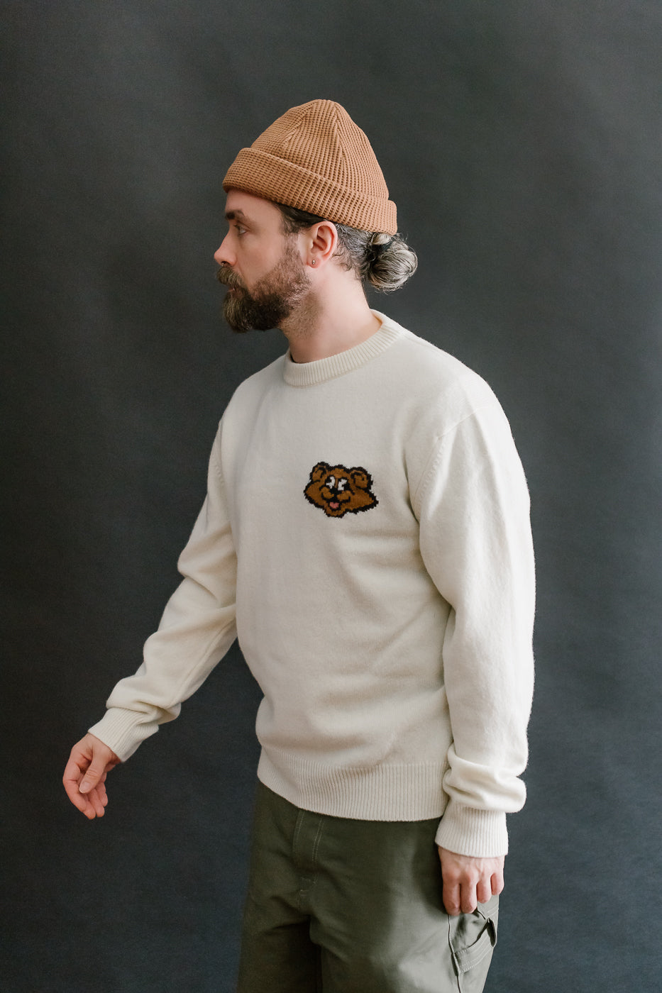 Real Shaggy Bear Pullover - Ecru