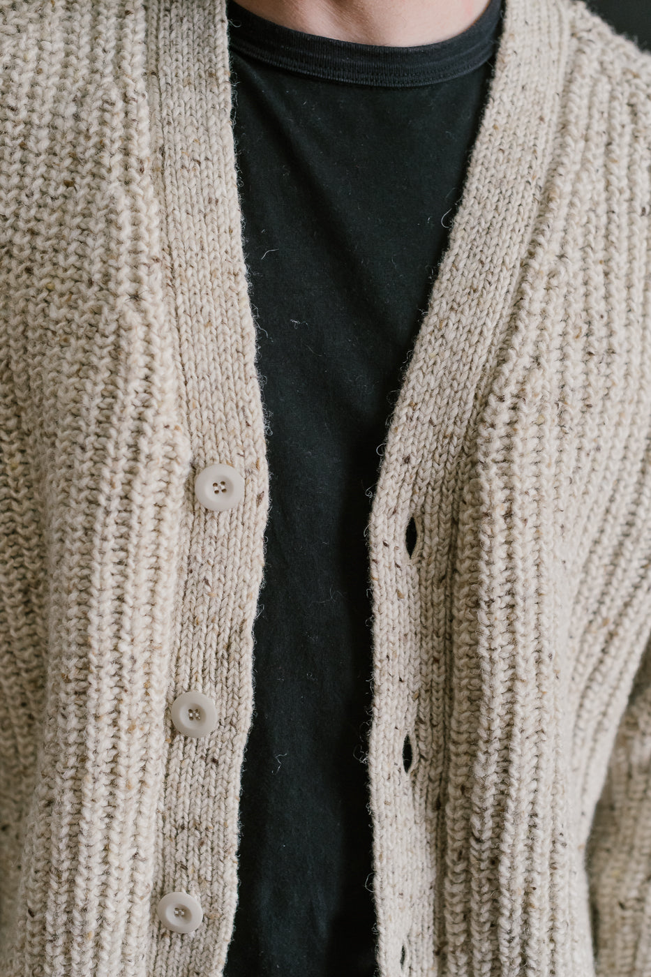 Safety Knit Cardigan - Biscuit