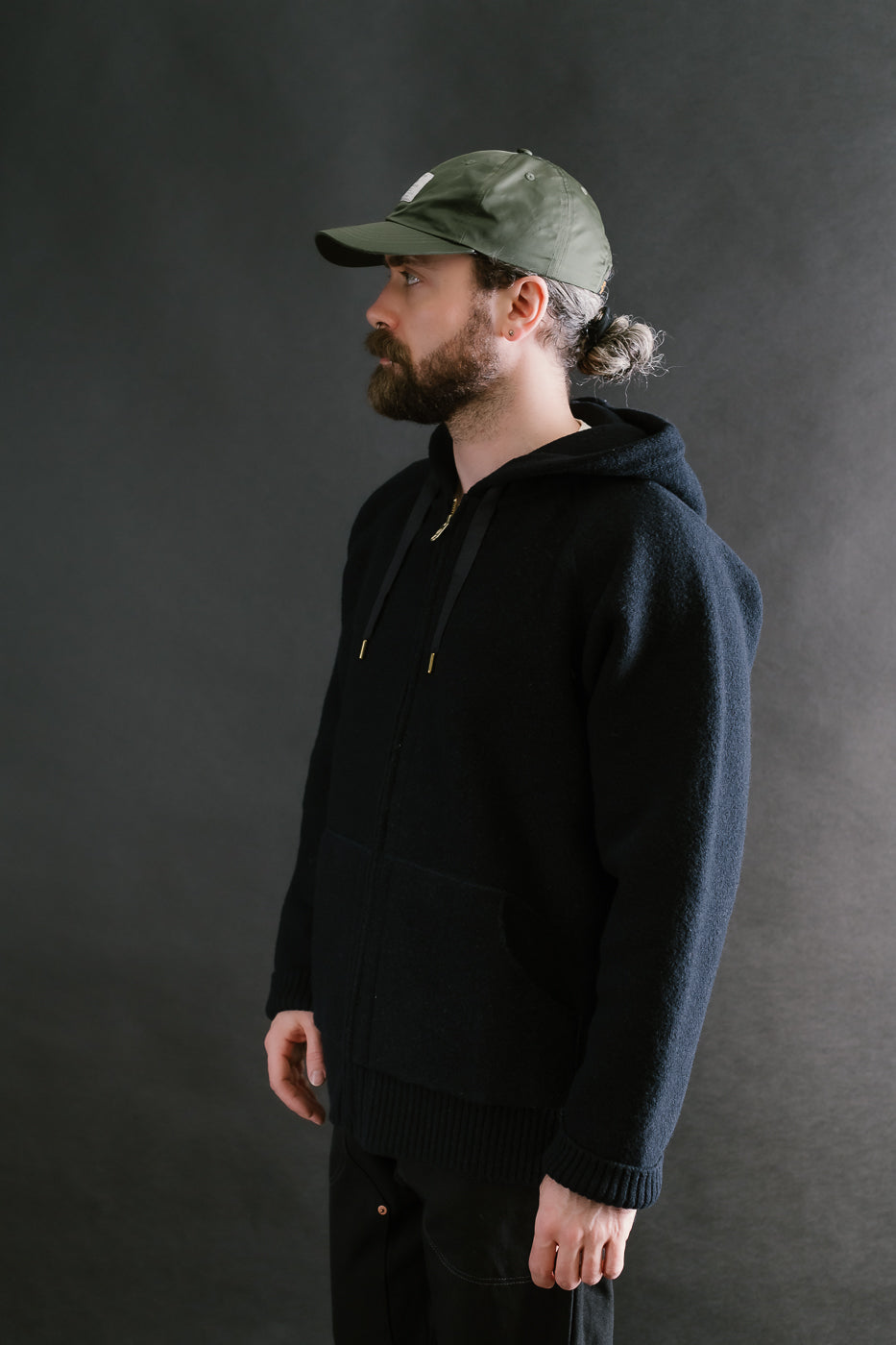 Bighorn Power Wool Zip Hoodie - Navy