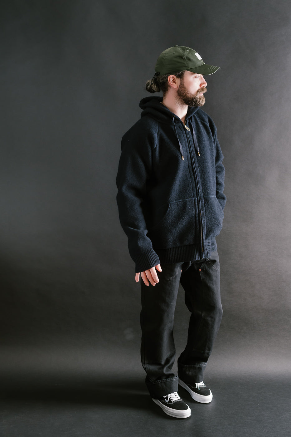 Bighorn Power Wool Zip Hoodie - Navy