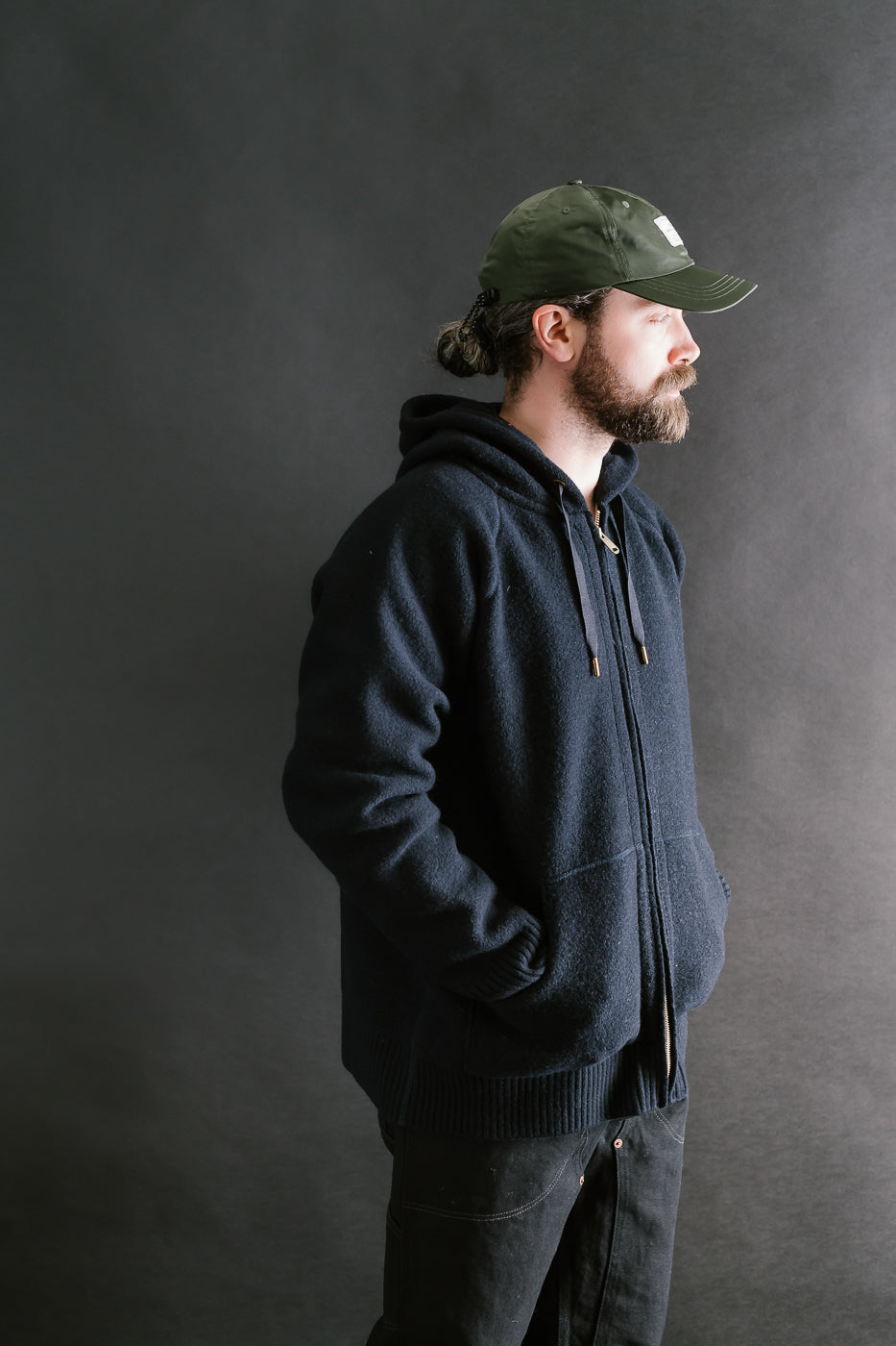 Bighorn Power Wool Zip Hoodie - Navy