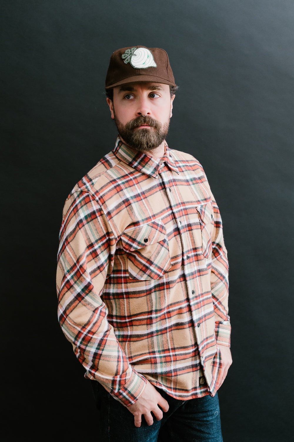 Bryson Check Flannel - Beige, Red, White, Green