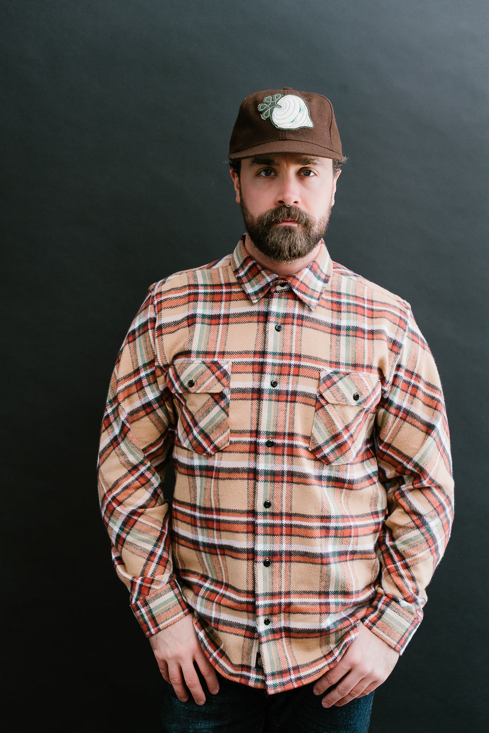 Bryson Check Flannel - Beige, Red, White, Green