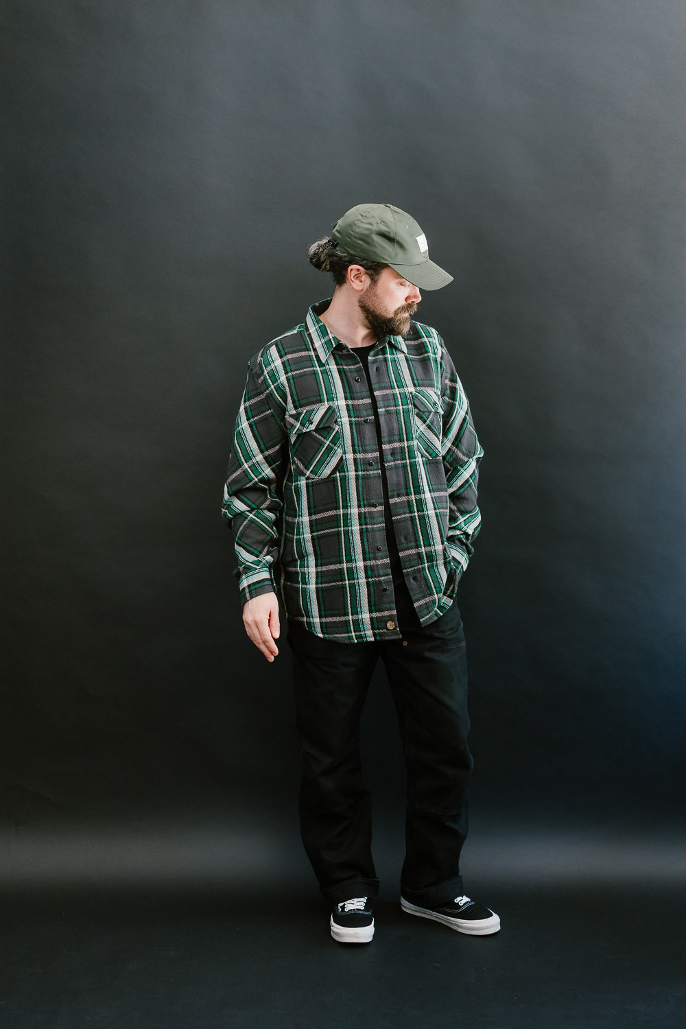 Bryson Check Flannel - Black, Green, White, Turquoise