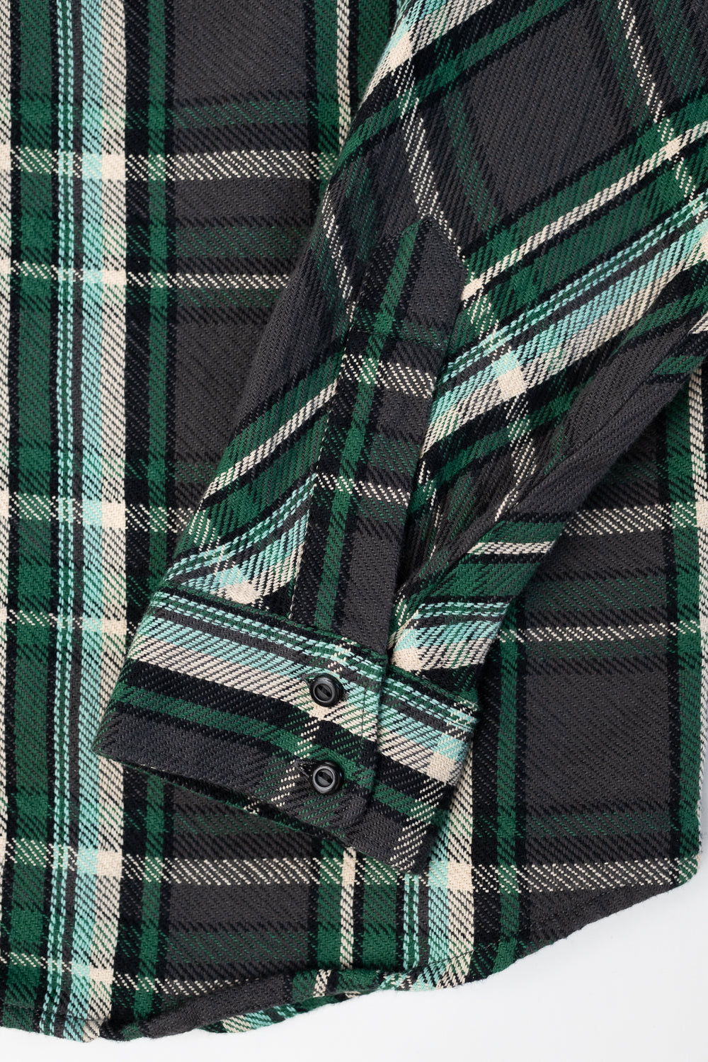 Bryson Check Flannel - Black, Green, White, Turquoise