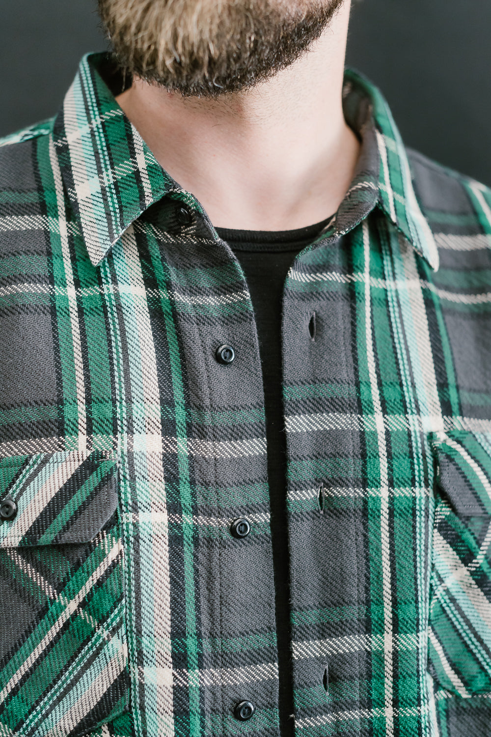 Bryson Check Flannel - Black, Green, White, Turquoise