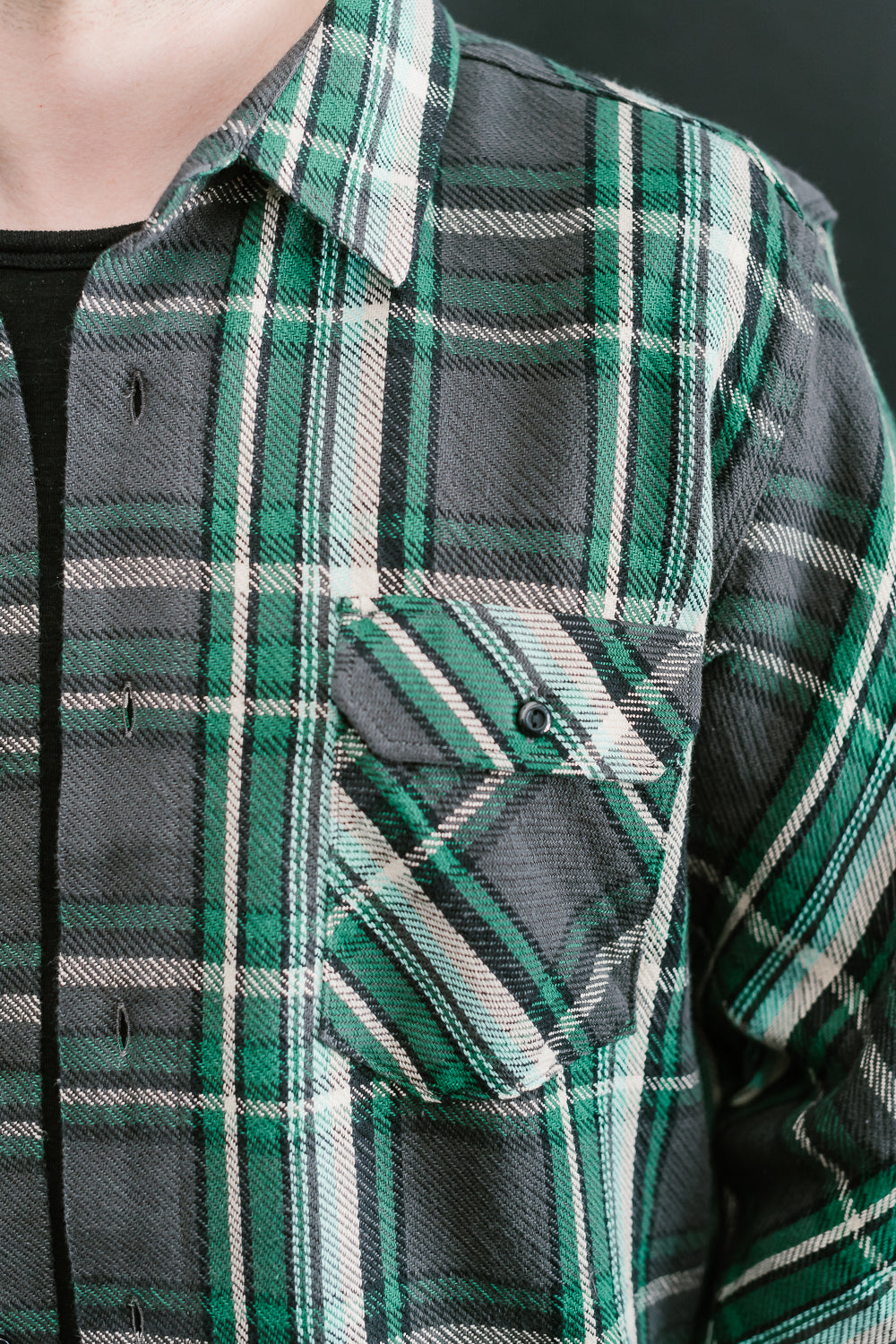 Bryson Check Flannel - Black, Green, White, Turquoise