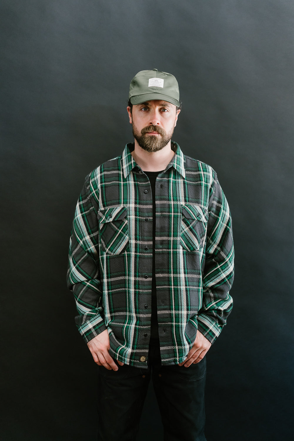 Bryson Check Flannel - Black, Green, White, Turquoise