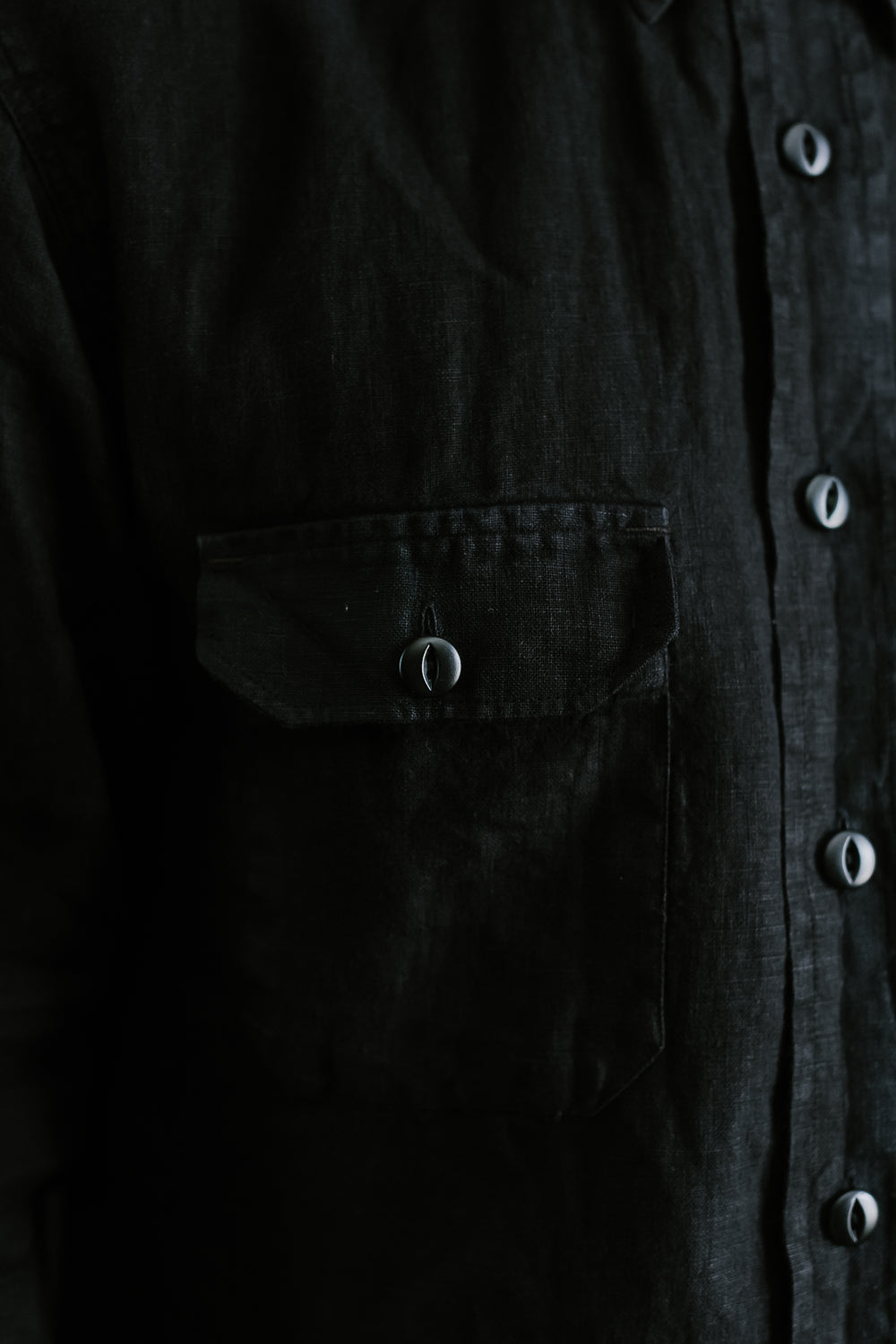 Delray Linen Shirt - Black