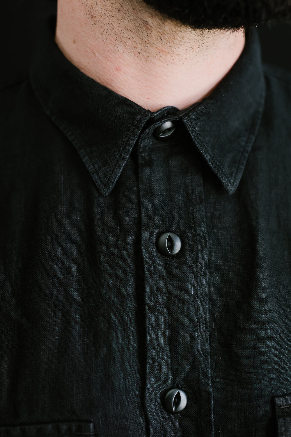 Delray Linen Shirt - Black