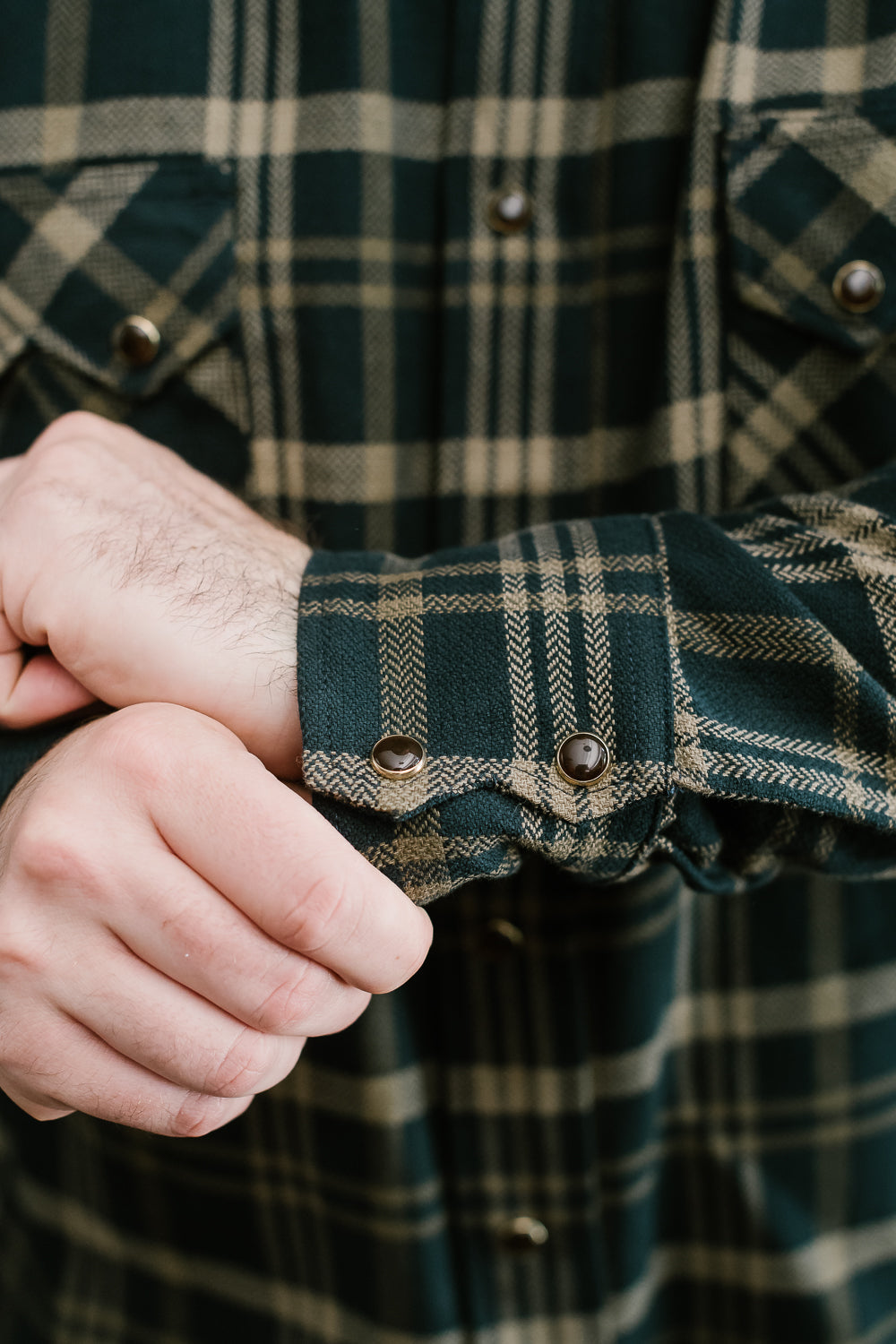 Dollard Herringbone Check - Navy, Beige