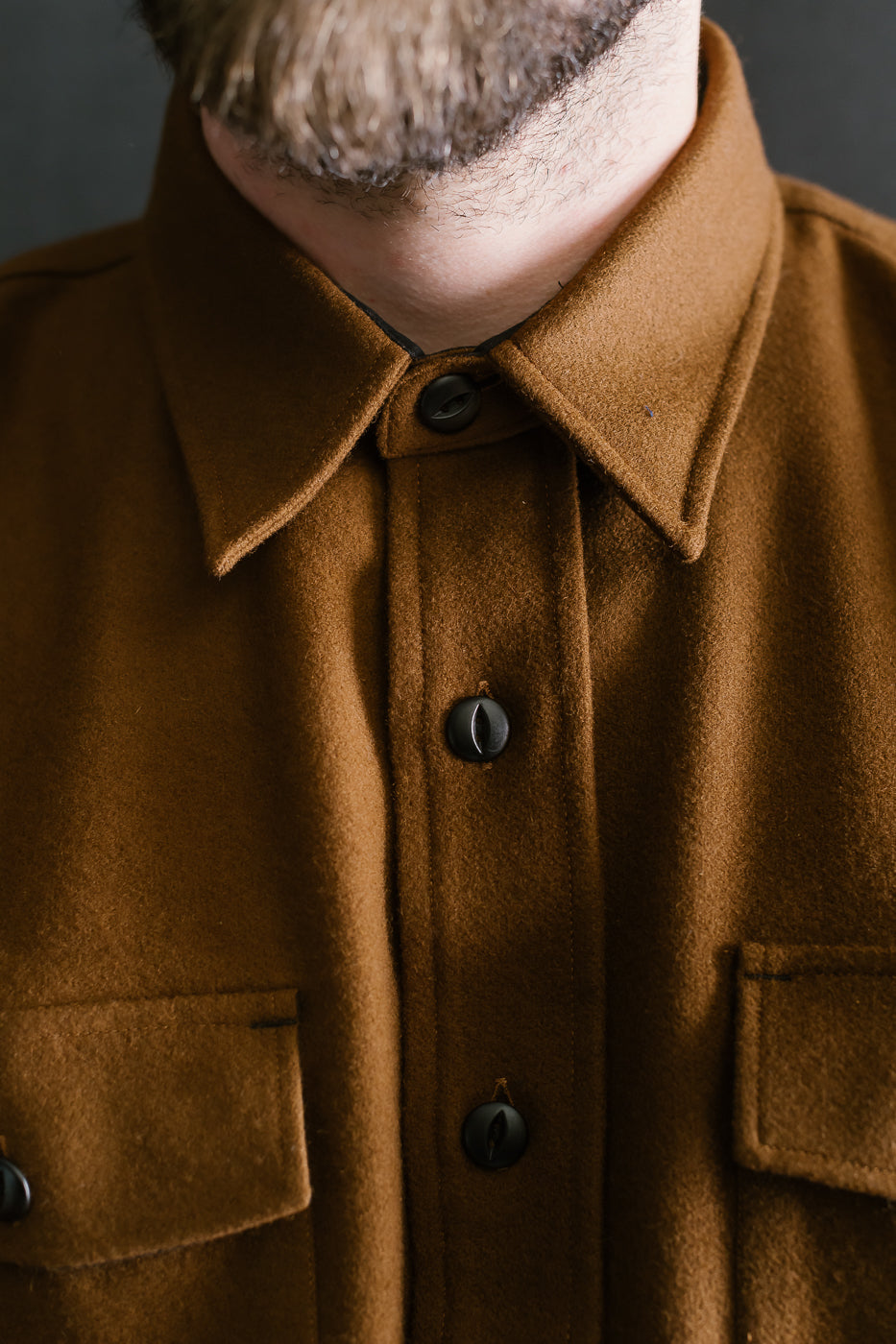 Iconic Shirt Melton Wool -  Beige