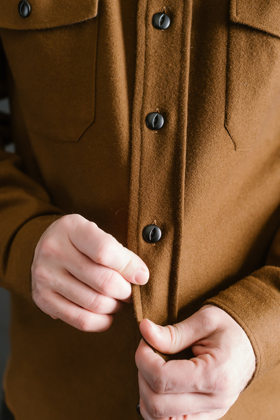 Iconic Shirt Melton Wool -  Beige