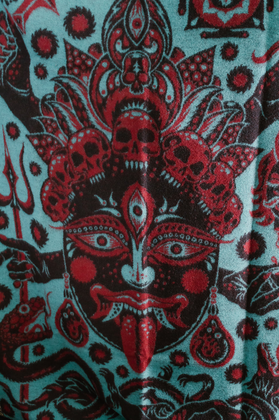 Kali Blanket - Turquoise, Red, Black