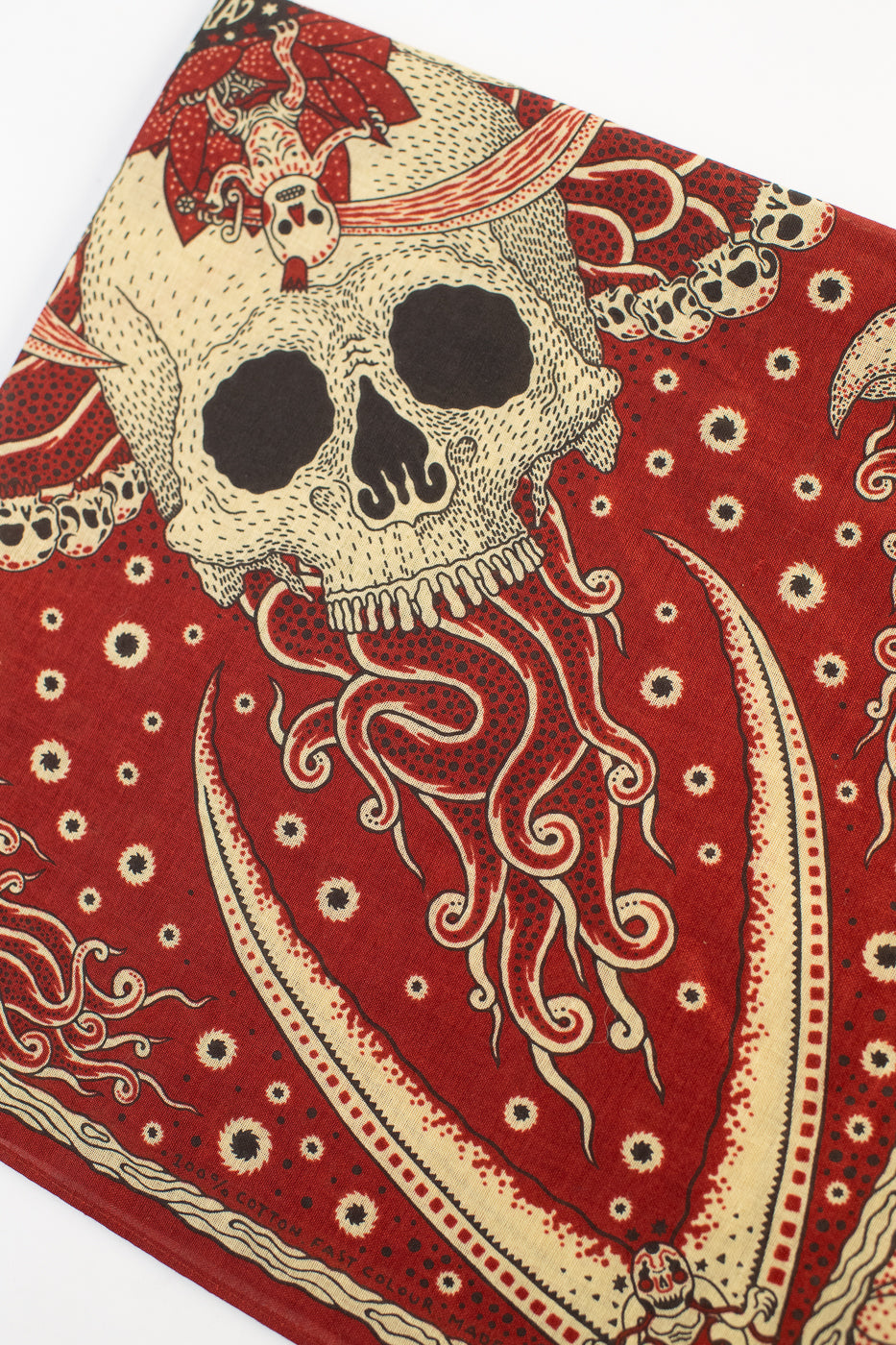 Skull Bandana - Red, White, Yellow