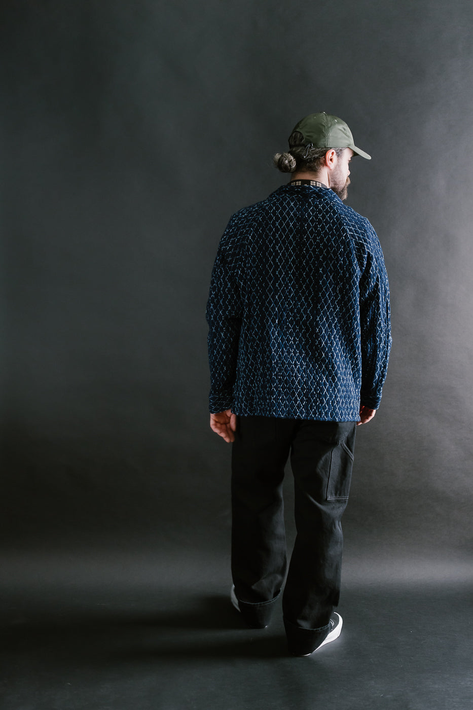 Slowhand Kasuri Sashiko Kimono Shirt - Indigo