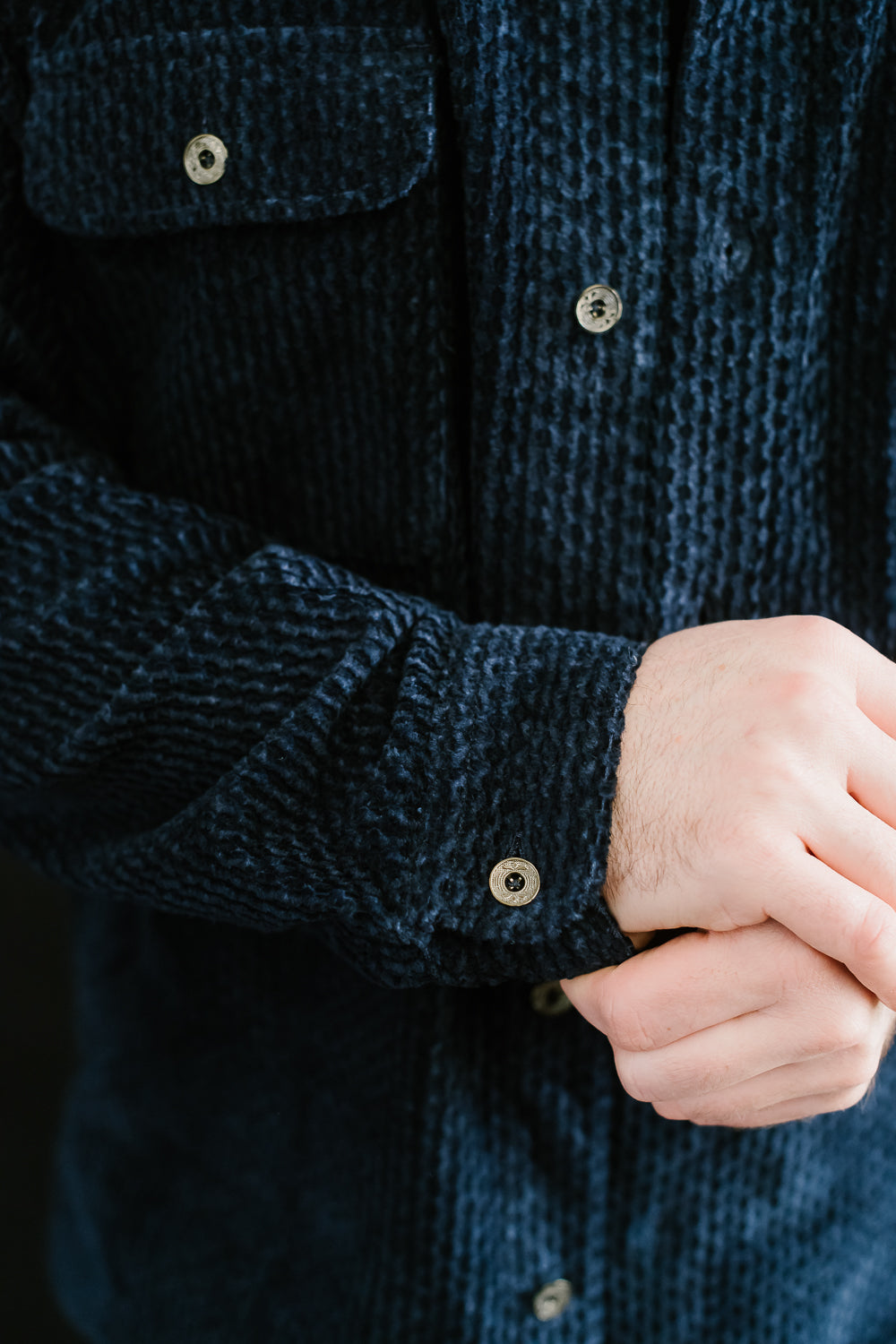 Webster Shirt Dobby Corduroy - Navy