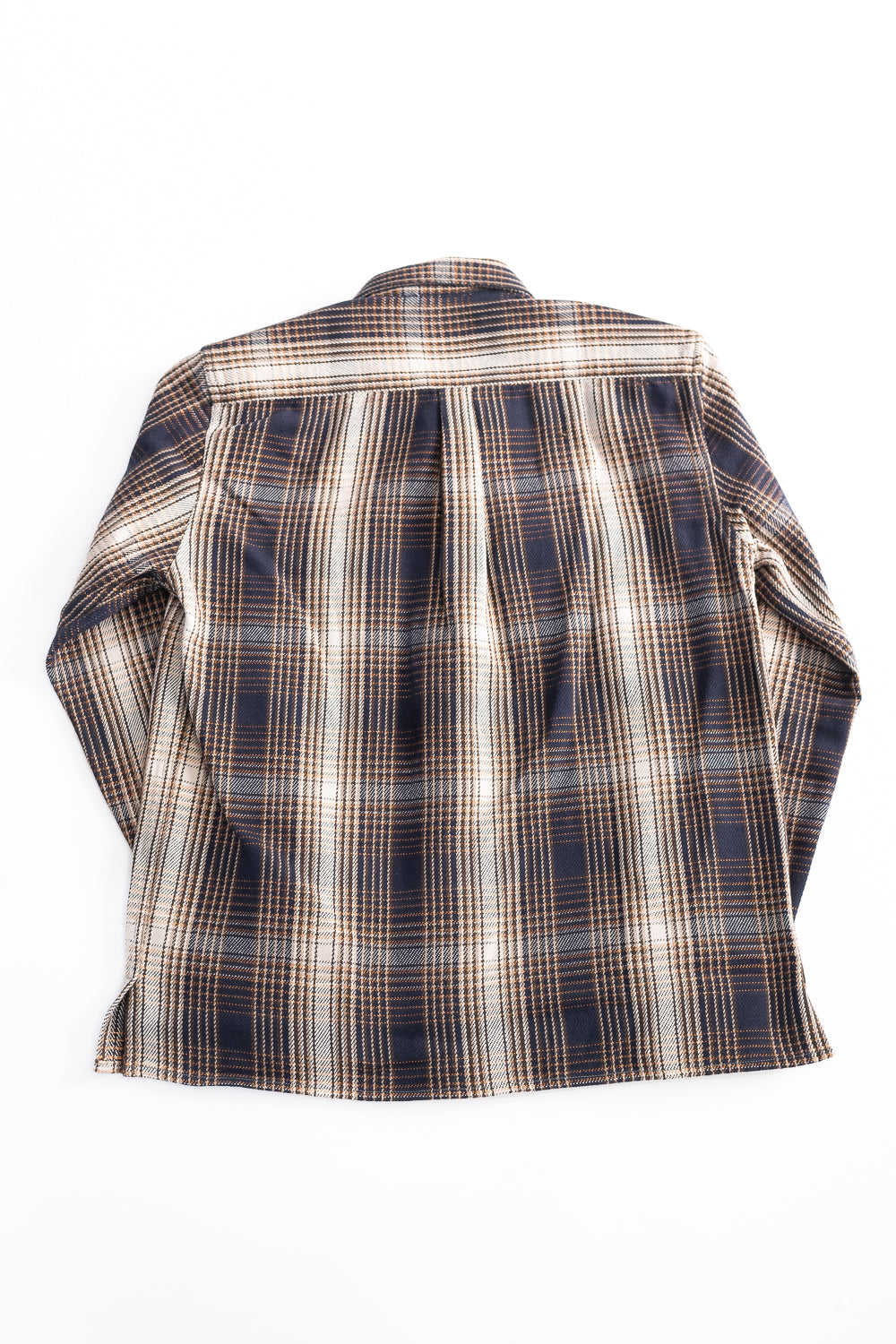 Webster Shirt Twill Check - Navy, White, Yellow, Brown