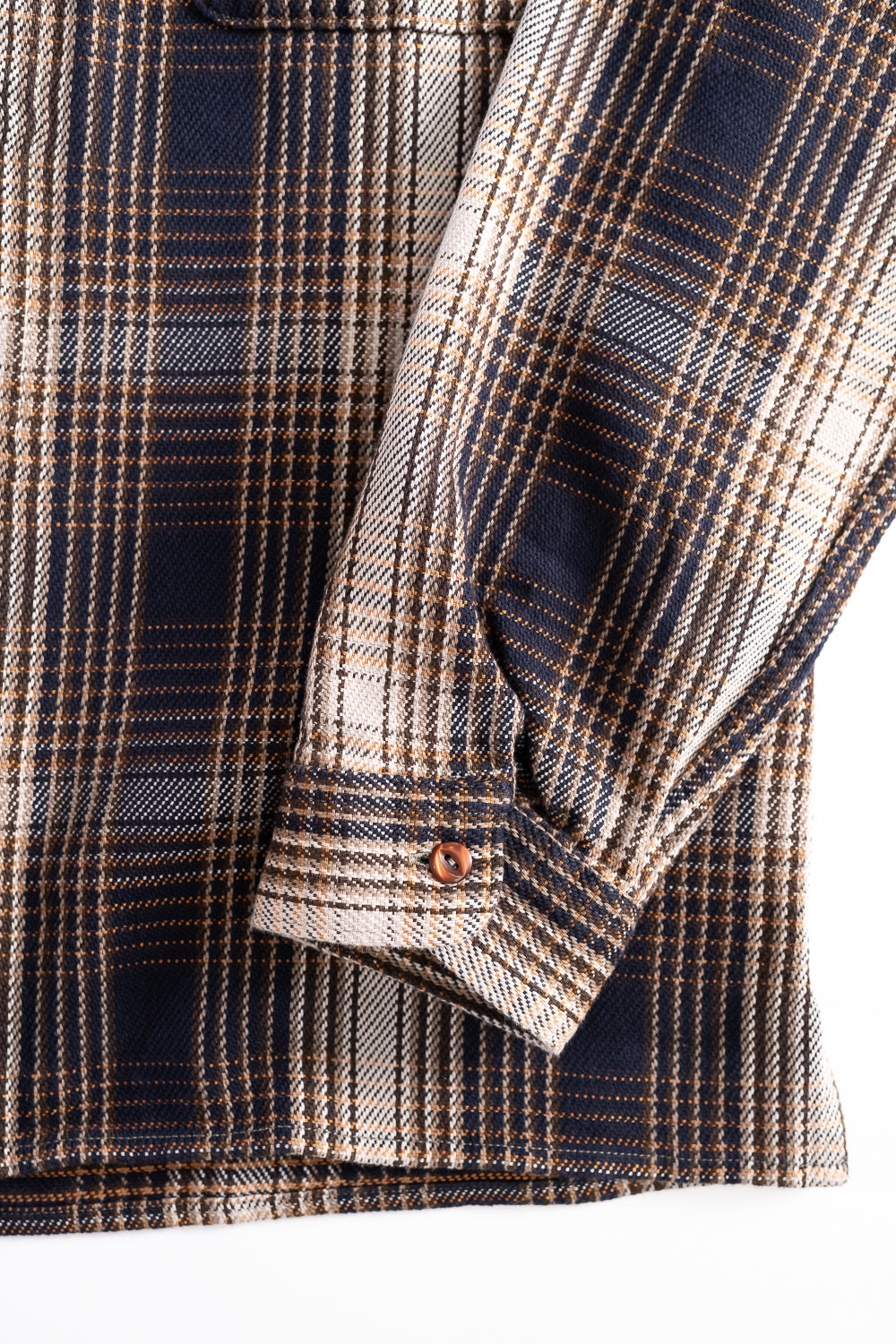 Webster Shirt Twill Check - Navy, White, Yellow, Brown