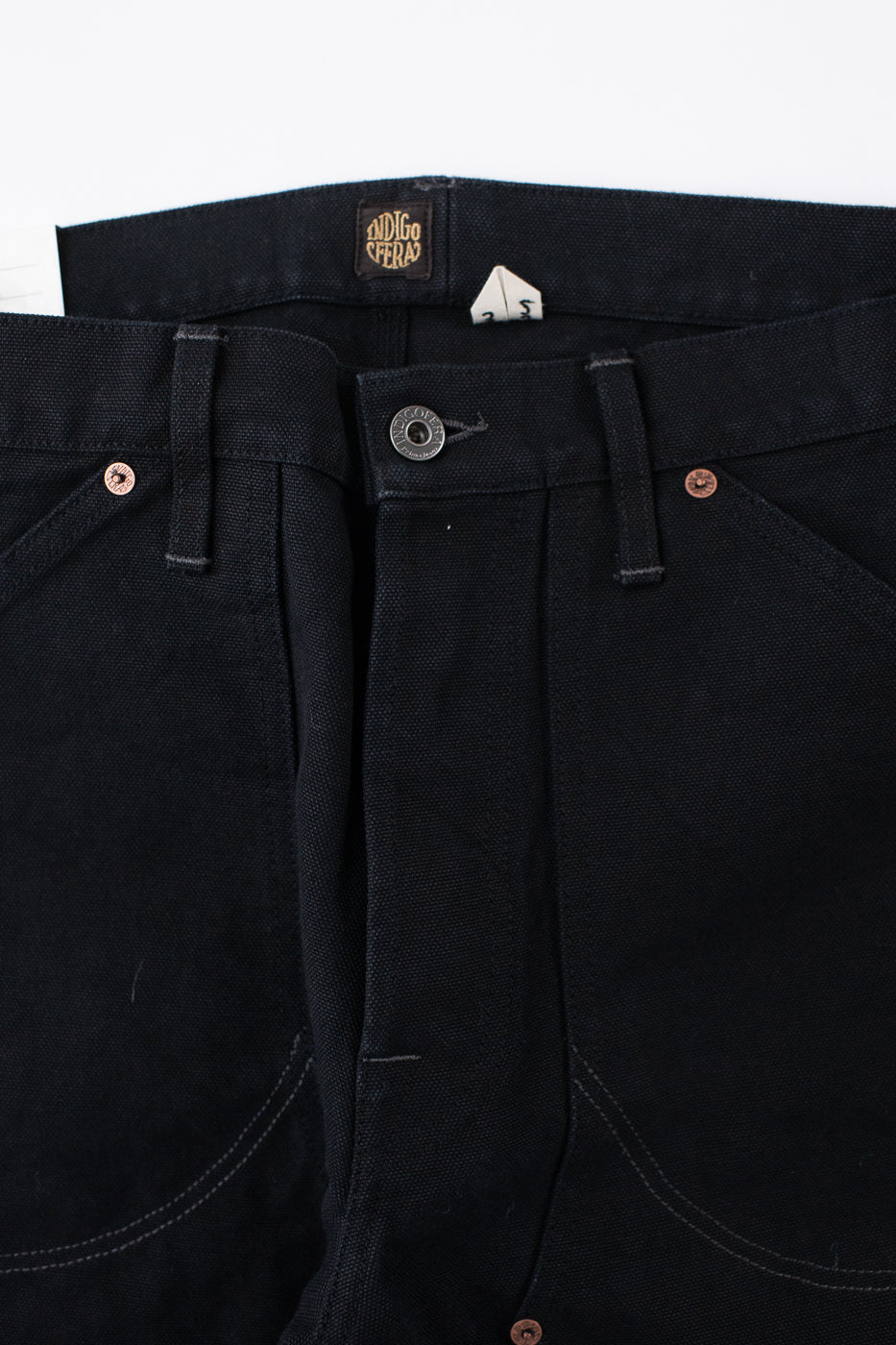 13oz - Wendell Double Knee Pant Smithson Canvas - Rinsed Black