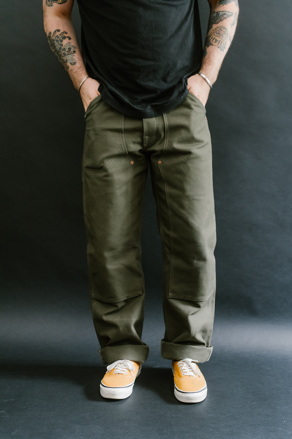 13oz - Wendell Double Knee Pant - Desert Moss