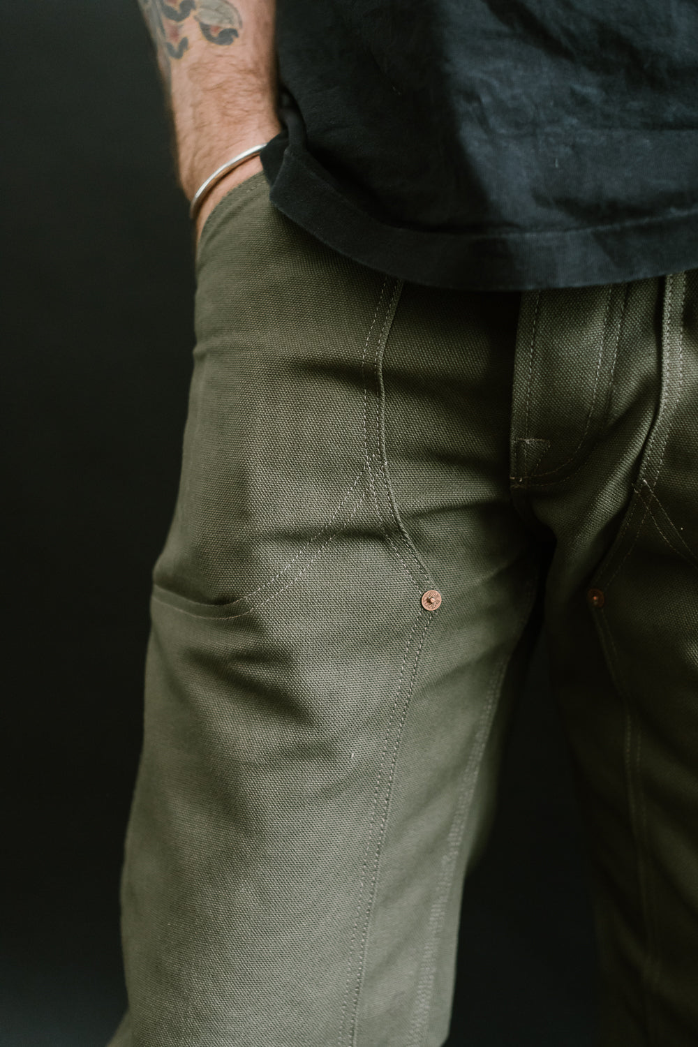 13oz - Wendell Double Knee Pant - Desert Moss