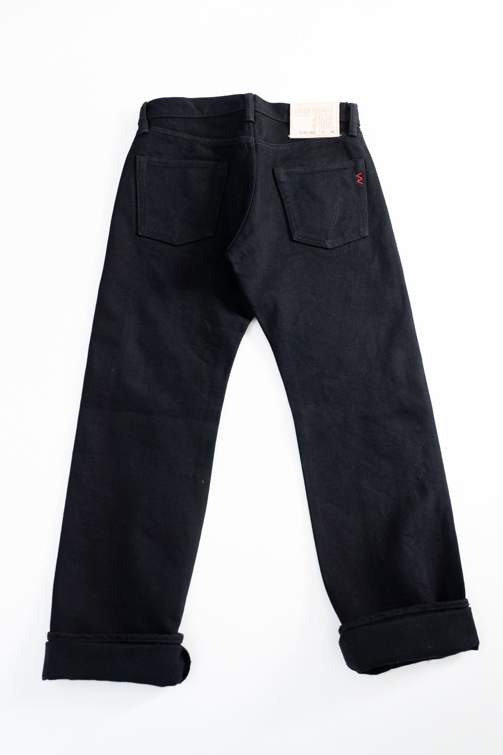 IH-634S-SBG - 21oz Selvedge Denim Straight Cut - Superblack (Fades to Grey)