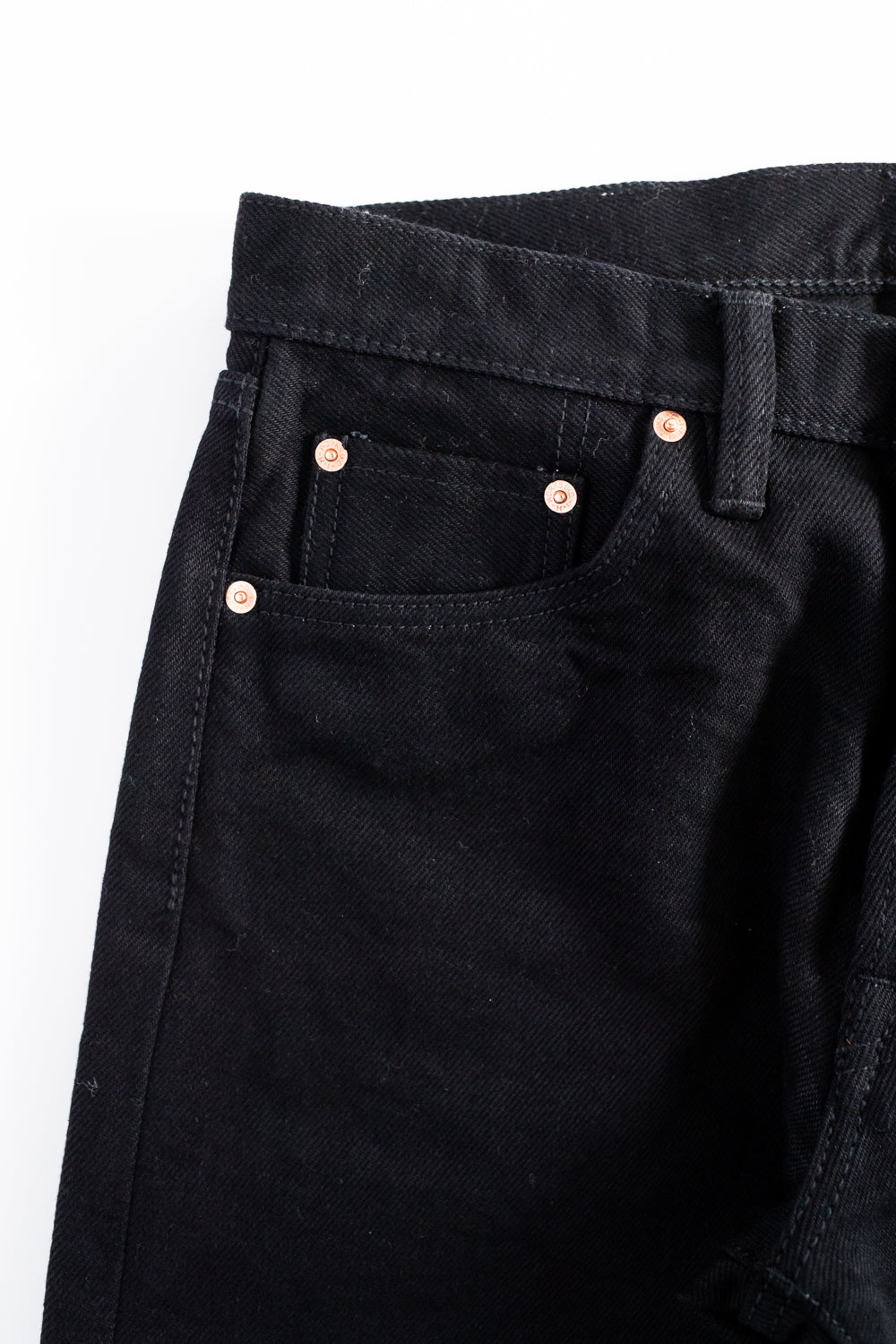 IH-634S-SBG - 21oz Selvedge Denim Straight Cut - Superblack (Fades to Grey)