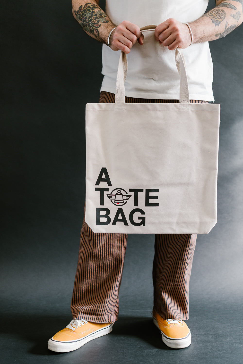 IH-TOTE-ATOTEBAG - Printed Canvas Tote Bag - 'A Tote Bag' Print