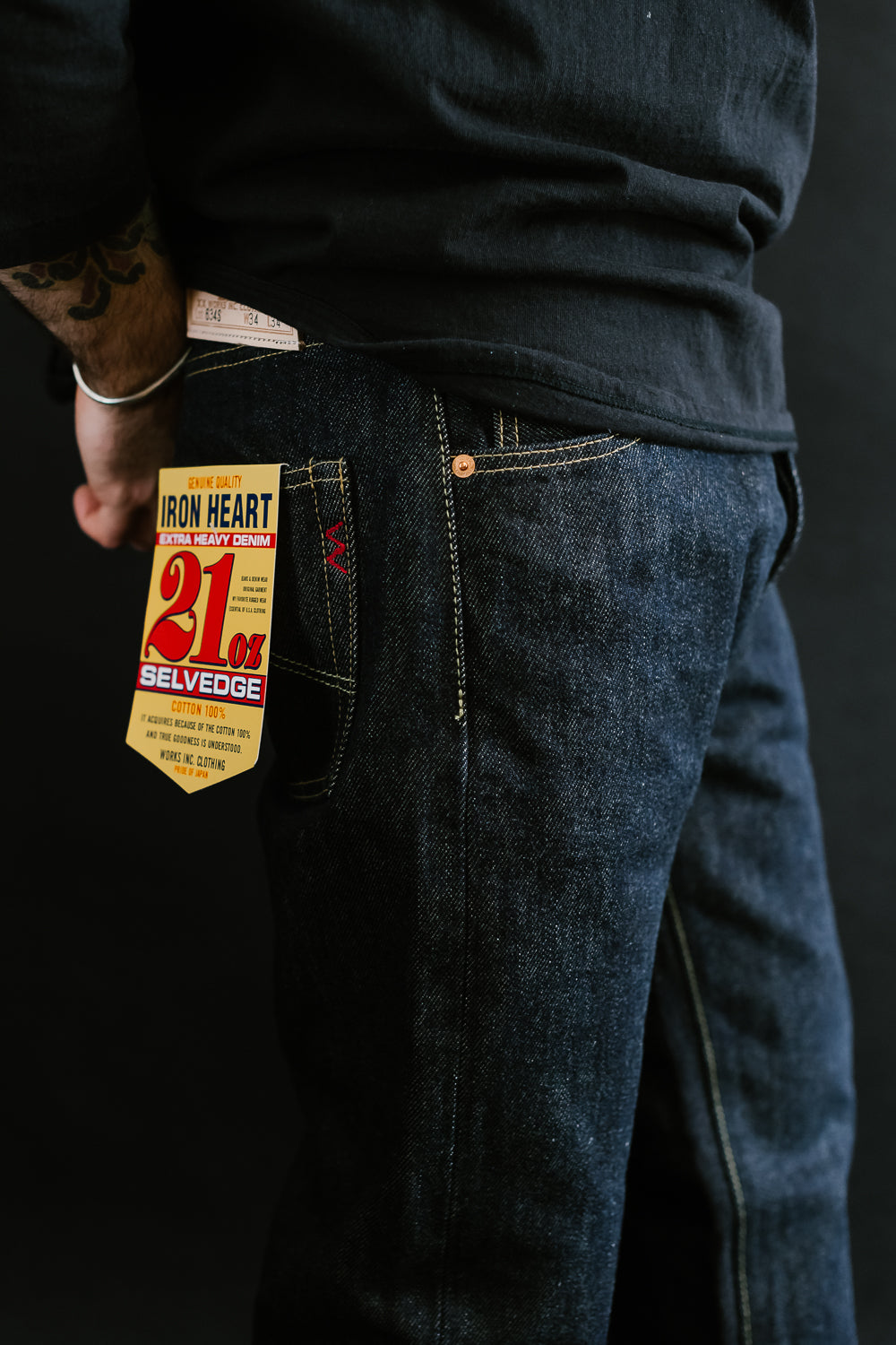 IH-634S-21 - 21oz Selvedge Denim Straight Cut Jeans - Indigo